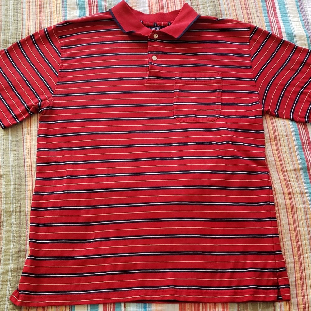 Vintage Men's "Grandpa" Shirt Red/Navy Stripe